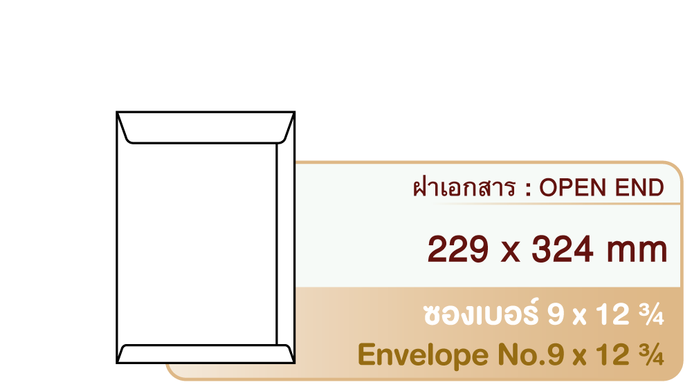 Envelope No.9 x 12 3/4 Open End Envelope