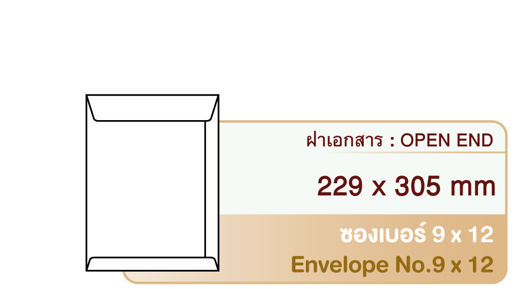 Envelope No.9 x 12 Open End Envelope