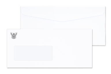 White Government Envelope No. 9/125 AA (window 40 x 106 mm.)