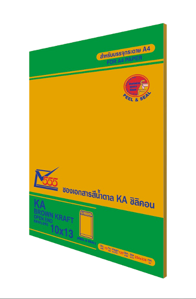 KA Brown Kraft Open End No. 10 x 13 Peel & Seal (Pack 10)