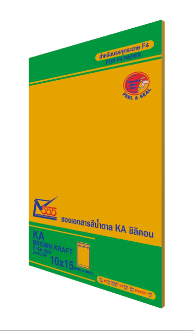 KA Brown Kraft Open End No. 10 x 15 Peel & Seal (Pack 10)
