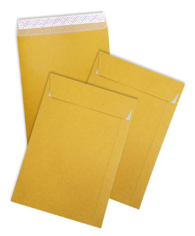 KA Brown Kraft Open End No. 10 x 15 Peel & Seal